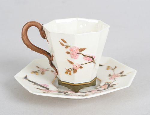 A Worcester Porcelain Cup and Saucer