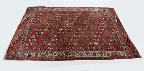 Turkoman Main Carpet, 10ft 5in x 7ft 3in