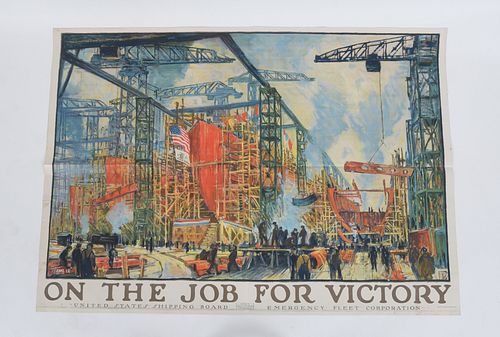 Poster, On the Job for Victory, 1918