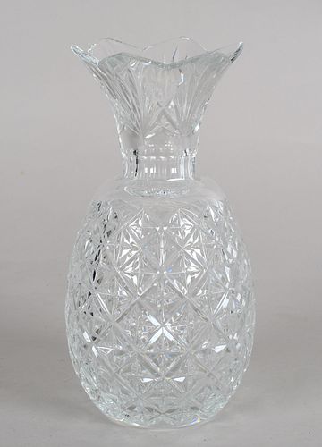 A Waterford Pineapple Form Vase