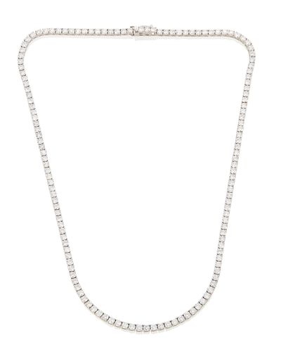 A diamond line necklace