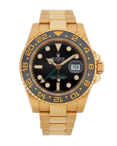 A Rolex GMT-Master II gold wristwatch