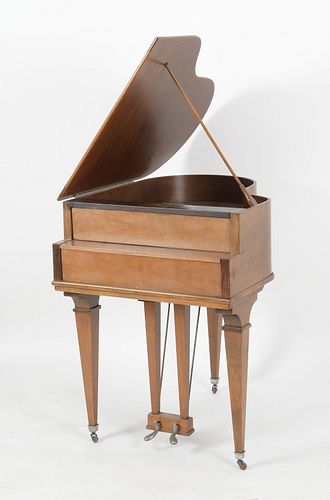Walnut Piano Form Mini Bar, Circa 1920s