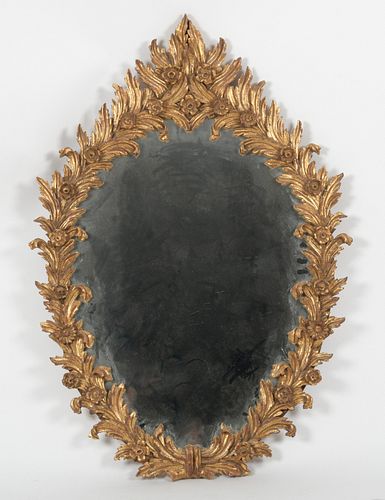 Italian Neoclassical Style Carved Giltwood Mirror