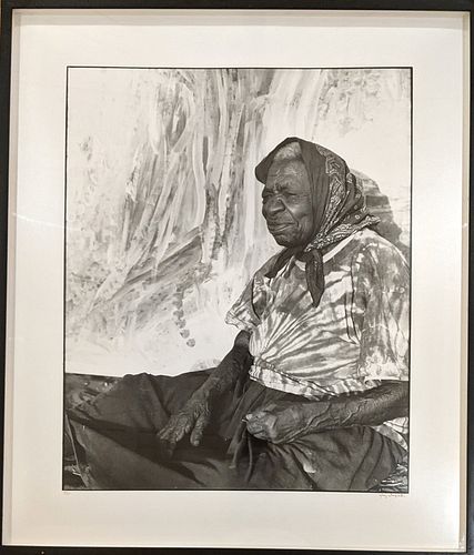 [PHOTOGRAPH, ABORIGINAL AUSTRALIA] Photographic Portrait of Emily Kame Kngwarreye at Delmore Downs, 1994