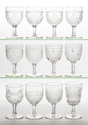 ASSORTED EAPG GOBLETS, LOT OF 12