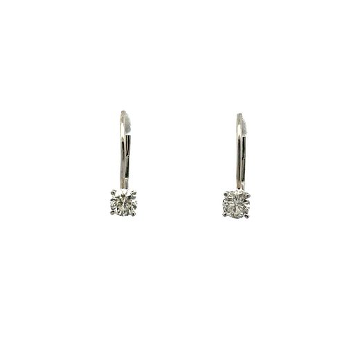 18k Gold Studs Earrings with 0.50 Cts in Diamonds