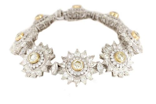 Ladies 18k Diamond Starburst Bracelet, 32.60 CTW