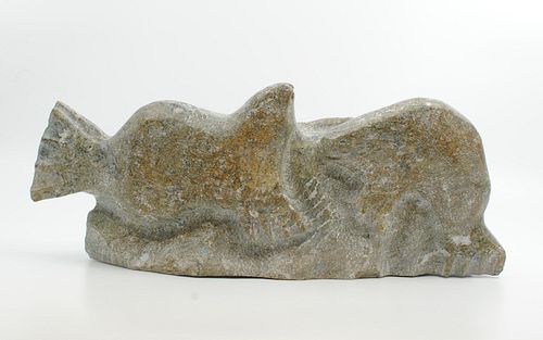 Jonassie Papatsie's "Seals" Original Inuit Carving