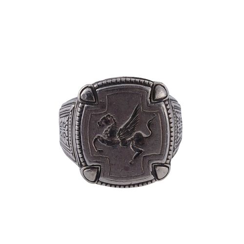 Konstantino Sterling Silver Men's Pegasus Ring