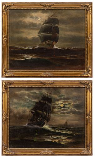 PAIR OF FRANK JOSEPH REILLY (AMERICAN, EARLY 20TH C.) NAUTICAL SCENES