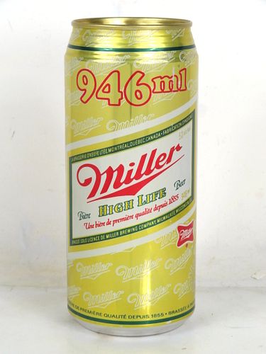 1982 Miller High Life (in French) 946ml Beer Can O'Keefe Montreal Canada