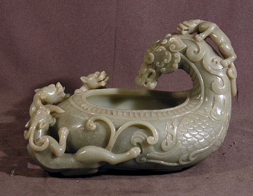 Drago Bowl Carved Jade