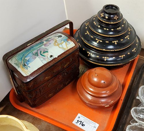 TRAY CHINESE AND THAI LACQUER FOOD CONTAINERS