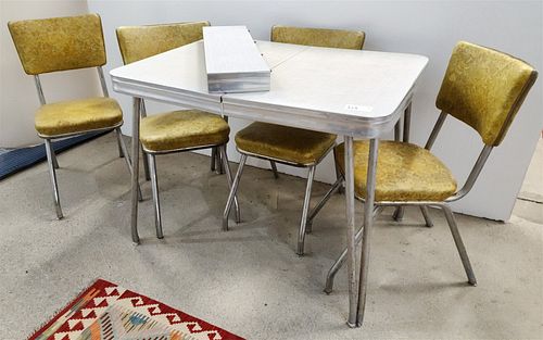 50'S KITCHEN TABLE W/ 4 CHAIRS