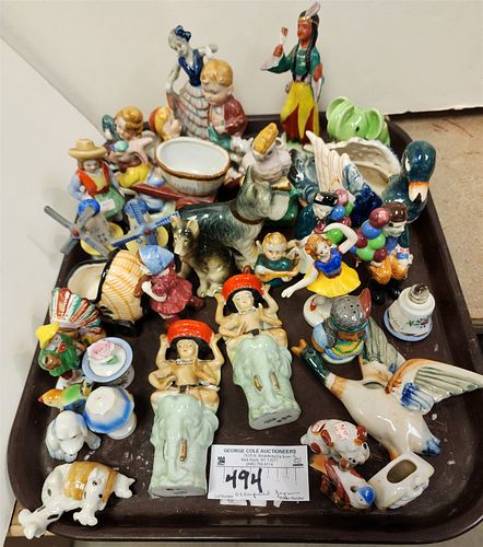 TRAY OCCUPIED JAPAN FIGURINES