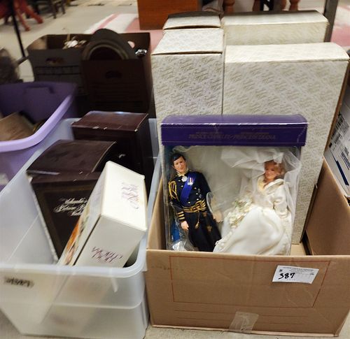 2 BXS 3 BXD FRANKLIN HEIRLOOM DOLLS, 2 KNOWLES, PICTURE PERFECT BABIES, CHARLES AND DIANA WEDDING, ELIZ TAYLOR