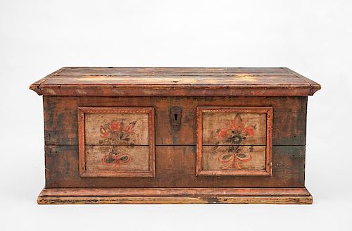 Continental Polychrome Painted Blanket Chest, 19th/20th Century
