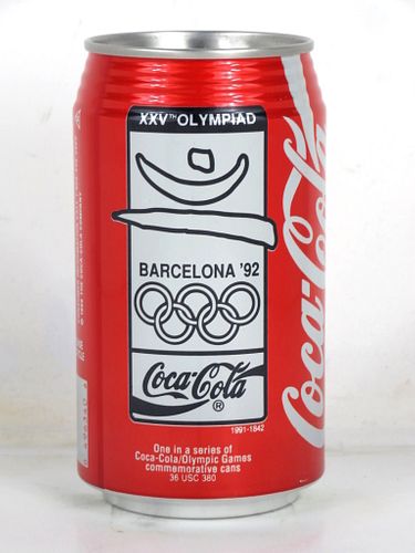 1991 Coca Cola 1992 Barcelona Olympics 12oz Can Charlotte NC