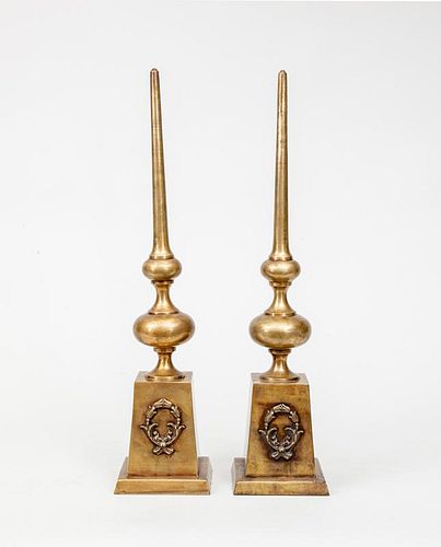 Pair of Empire Style Brass Decorations