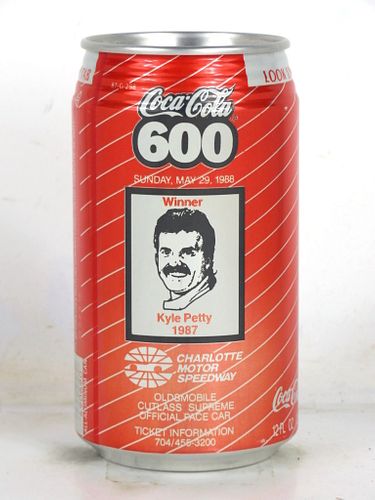 1988 Coca Cola 600 NASCAR Kyle Petty V2 12oz Can Charlotte