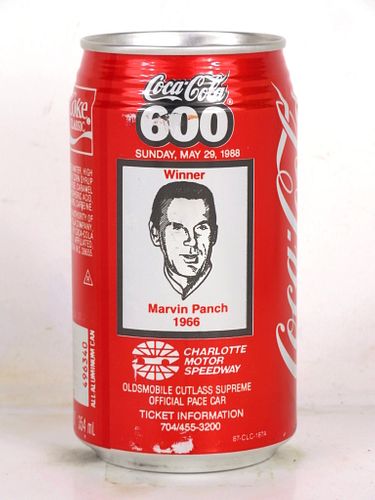 1988 Coca Cola 600 NASCAR Marvin Panch 12oz Can Morganton