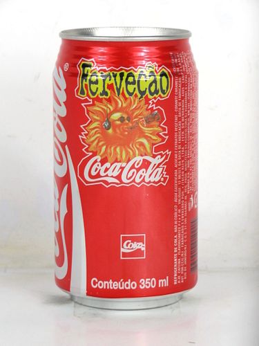 1996 Coca Cola Fervecao 350ml Can Rio De Janiero Brazil