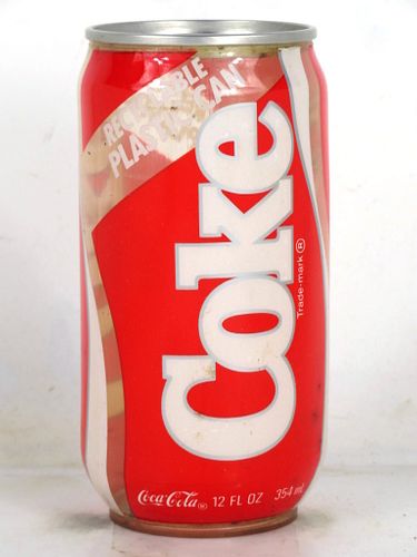 1992 Coca Cola Plastic 12oz Test Can Columbus Georgia