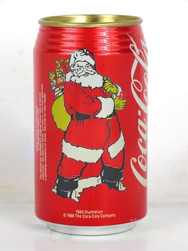 1988 Coca Cola Santa (1943) Christmas 12oz Can Jackson TN