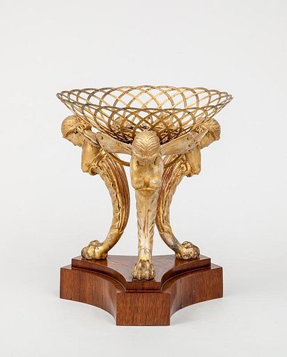 Empire Style Carved Gilt-Gesso Tazza