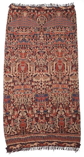 Exceptional Large Indonesian Double Ikat Woven Textile