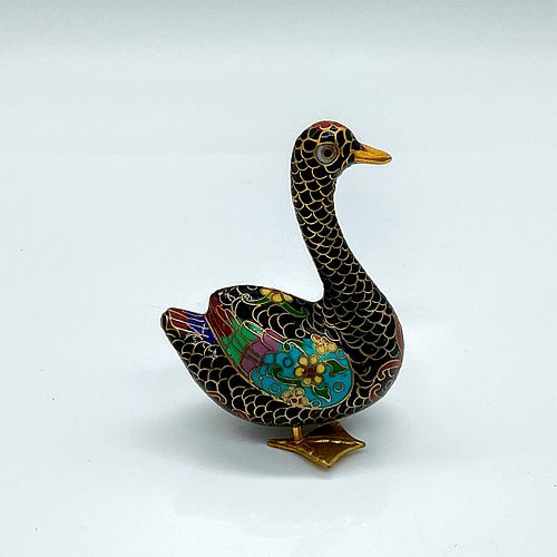 Chinese Cloisonne Miniature Figurine, Goose