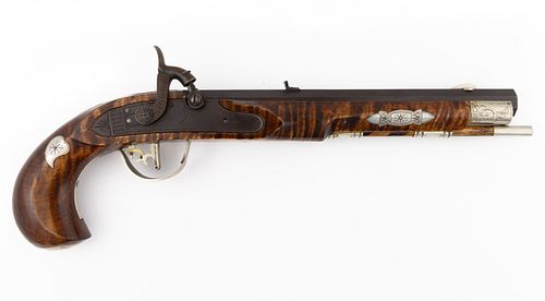 SIGNED W. DEADERICK, TENNESSEE, CONTEMPORARY PERCUSSION PISTOL