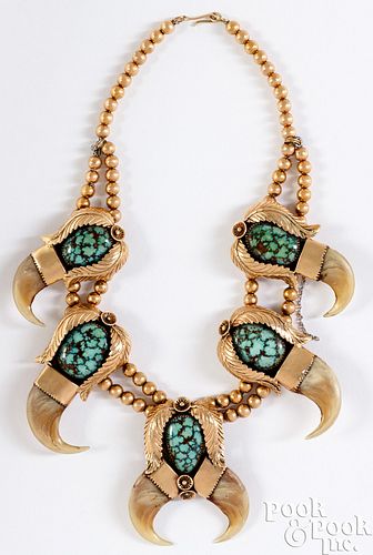 Native American Navajo Indian turquoise necklace