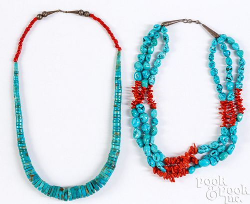 Two Native American Indian necklaces