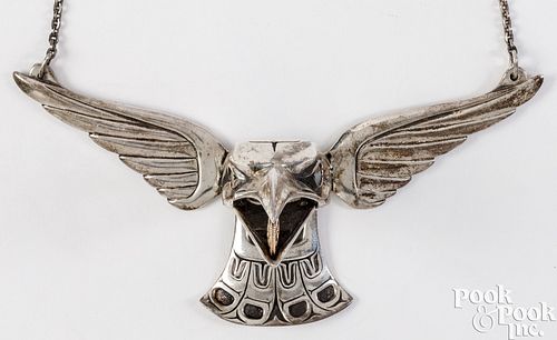 Figural raven necklace