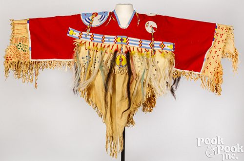 Native American Indian beaded hide shirt