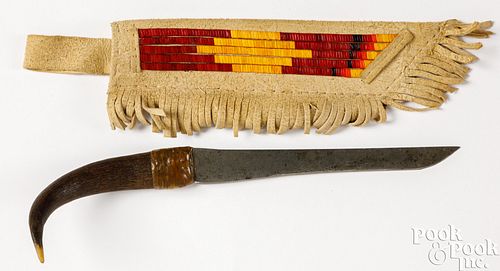 Native American Indian leather knife sheath