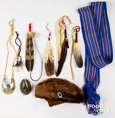 Native American Indian feather adornments