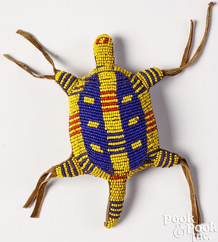 Sioux Indian beaded turtle fetish