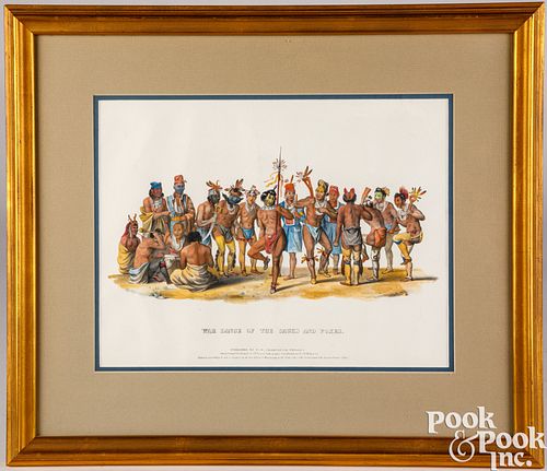 War Dance of the Sauks and Foxes lithograph