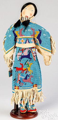 Smokey Dorr Cheyenne Indian beaded hide doll