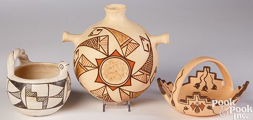 Two Zuni Indian pottery pieces