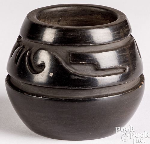 Santa Clara Indian blackware pot