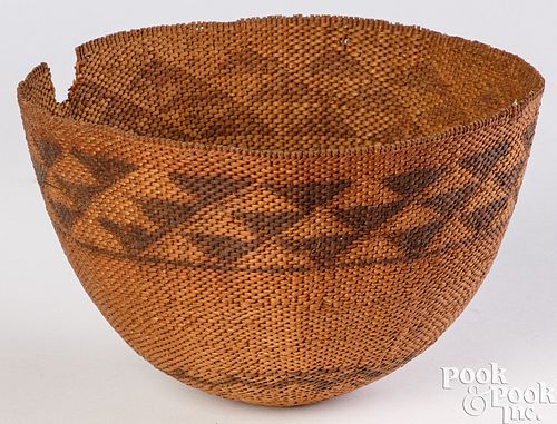 Northern California Indian woven basket