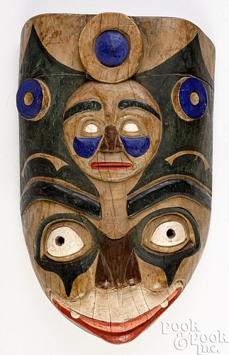 Northwest Coast carved and painted mask