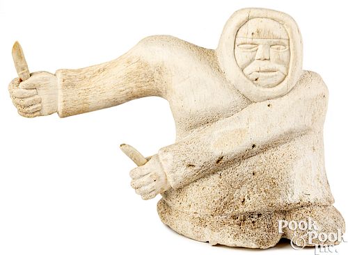 Pangnirtung, Eskimo carved whalebone figure