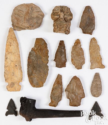 Group of Native American Indian points