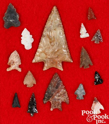 Collection of Midwest Indian stone points