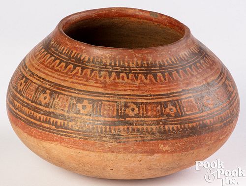 Pre-Columbian Nicoya polychromed pottery bowl